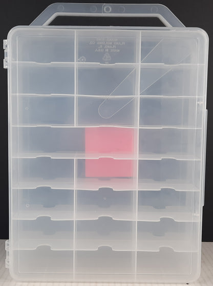 Clear Carry case fit 48 cars lots of Hot Wheels Matchbox diecast jammer DAMAGED B