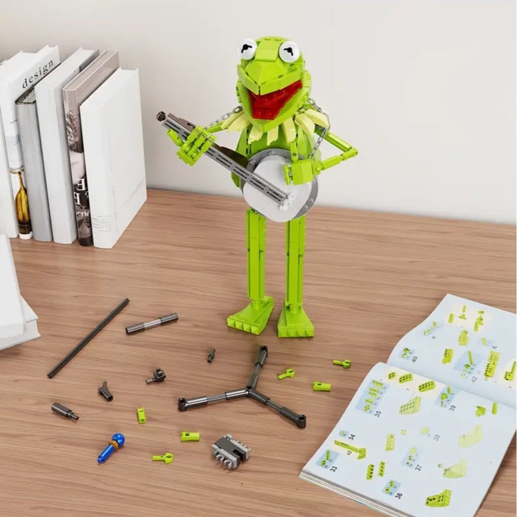 Frog Banjo Building Block Green Character Compatible Set With Box