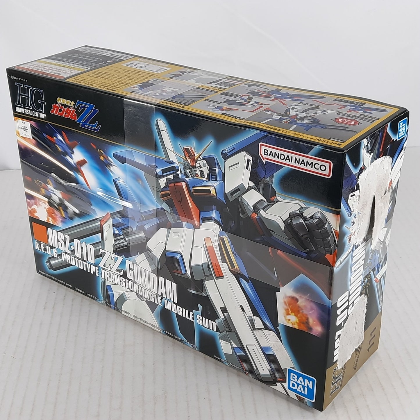 BANDAI HG MSZ-010 ZZ GUNDAM 111 HGUC 1:144 model kit DISTRESSED BOX