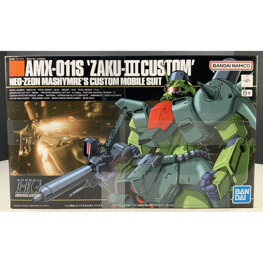 BANDAI AMX-011S ZAKU III custom Mashymre 003 1:144 model kit DISTRESSED BOX