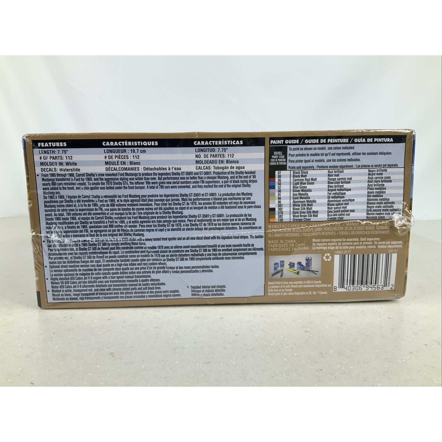 REVELL 1970 Shelby GT-500 70 1:25 model kit DISTRESSED BOX