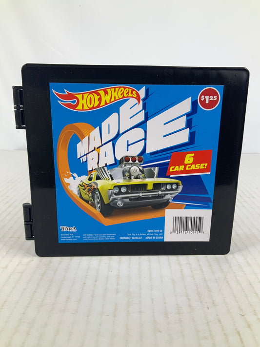 Hot wheels 1 carry case lot set black storage display 6 cars 2023