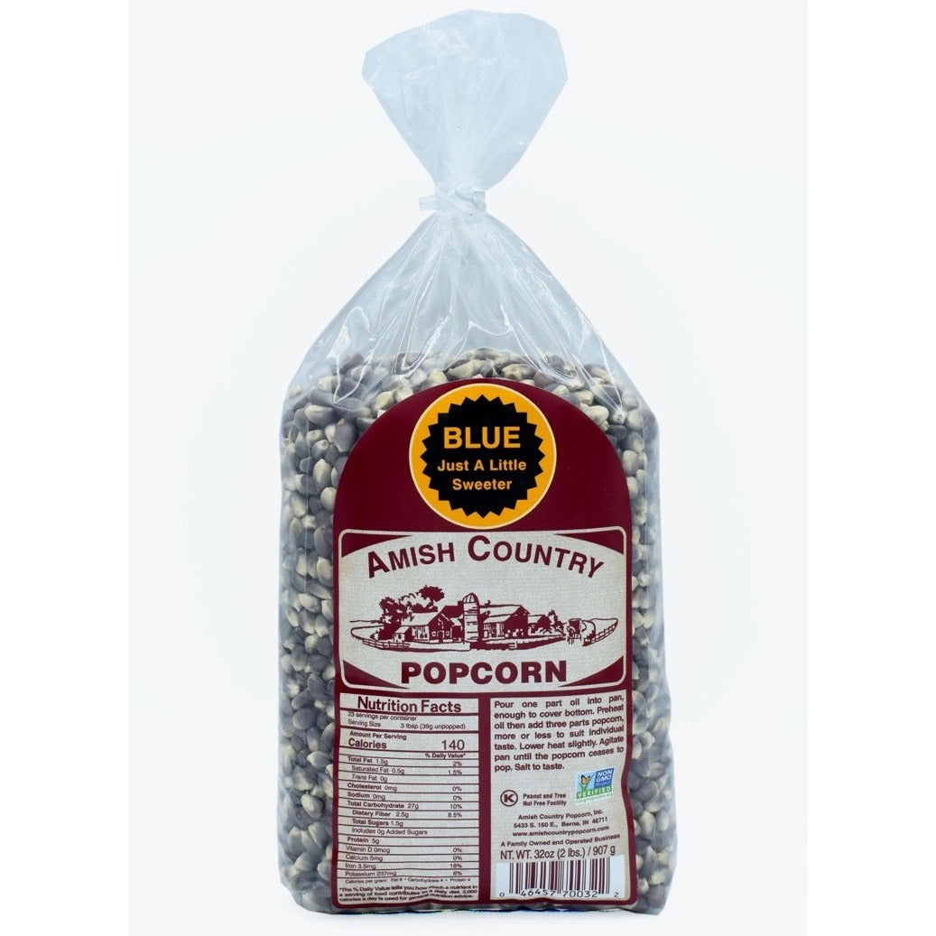 Amish Country Popcorn Blue Little Sweeter 2 Lb Holiday Treat Kernel NON GMO