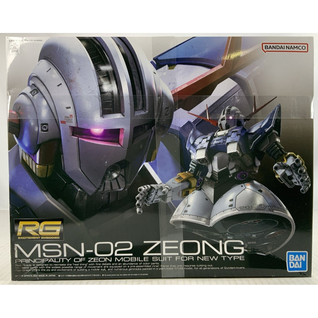 BANDAI RG MSN-02 Zeong Mobile Suit Gundam 34 1:144 model kit DISTRESSED BOX