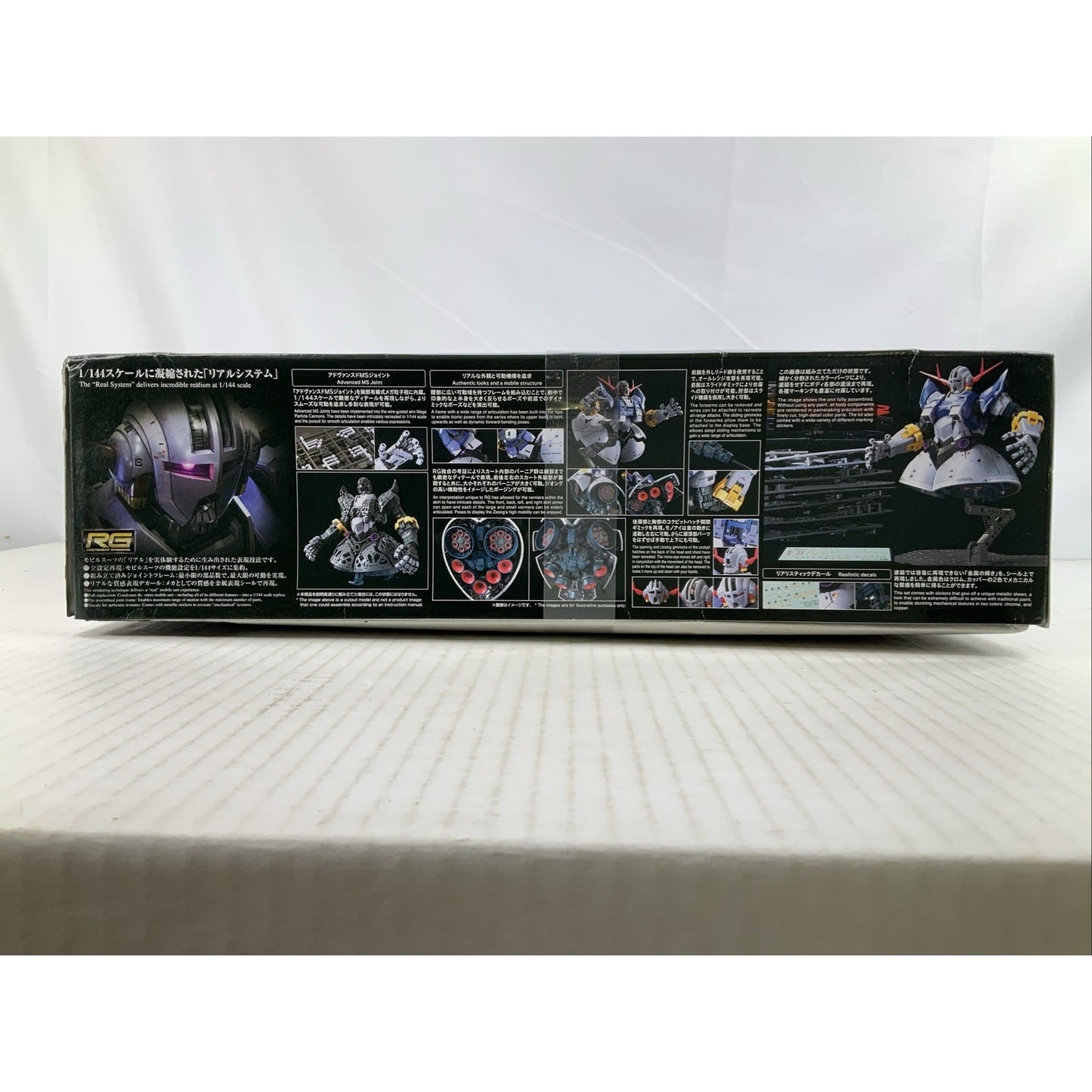 BANDAI RG MSN-02 Zeong Mobile Suit Gundam 34 1:144 model kit DISTRESSED BOX