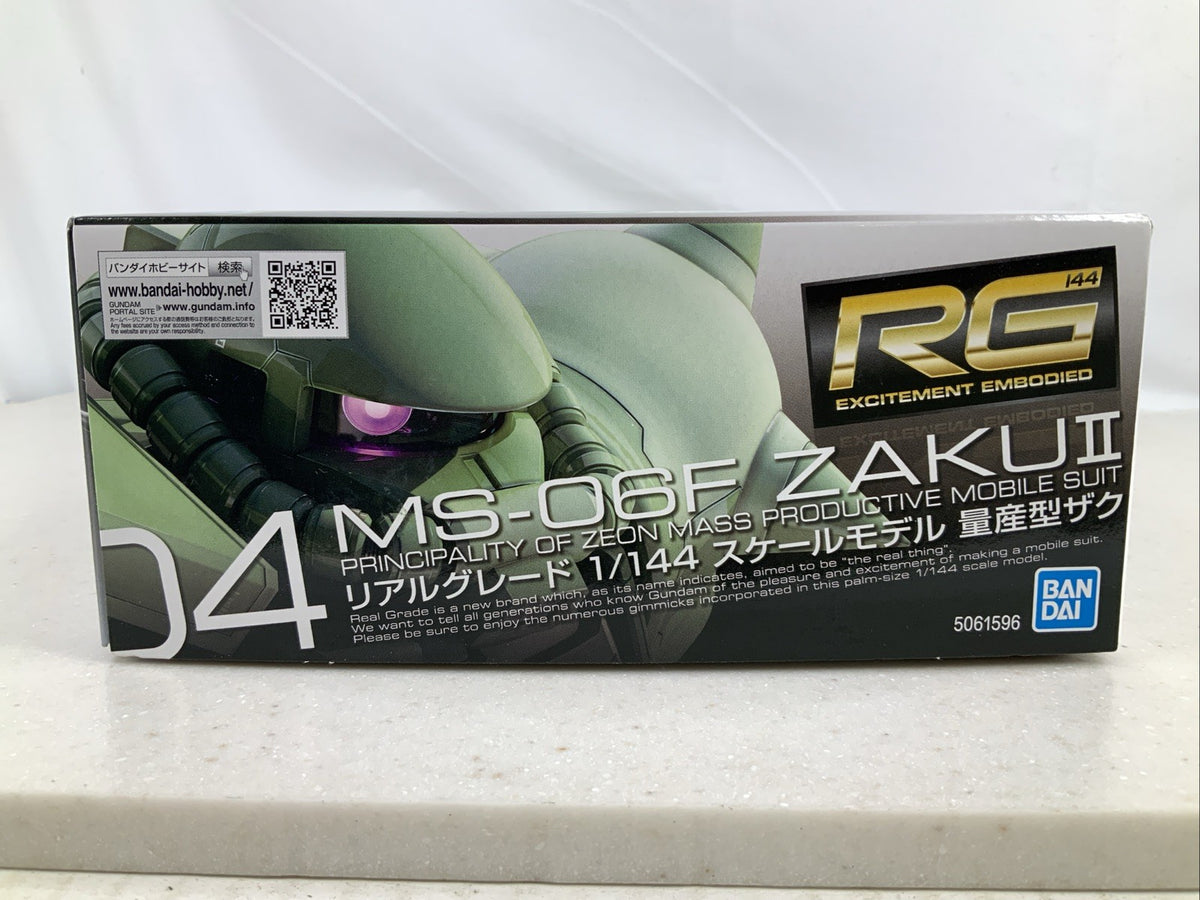 BANDAI RG MS 06F Zaku II 04 1:144 model kit DISTRESSED BOX5