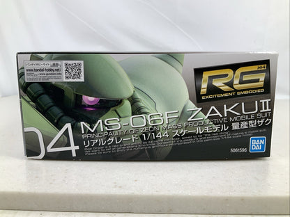 BANDAI RG MS 06F Zaku II 04 1:144 model kit DISTRESSED BOX5