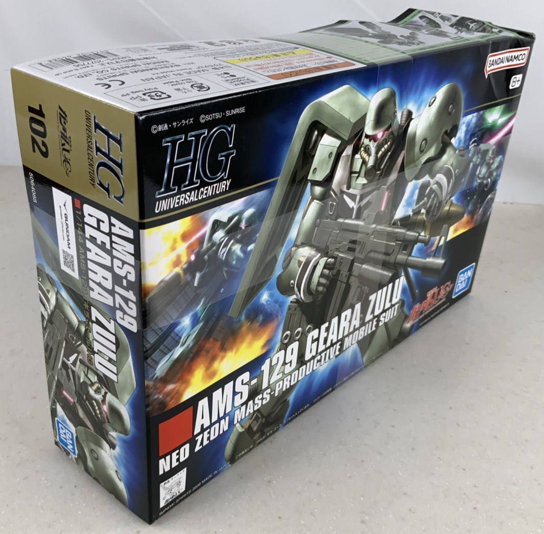 BANDAI HG AMS 129 Geara Zulu neo zeon 102 HGUC 1:144 model kit DISTRESSED BOX6