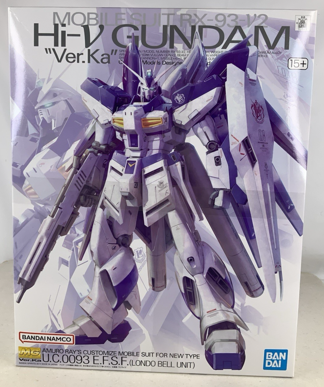 BANDAI MG Hi Nu Hi V Gundam Ver.Ka RX 93 v2 1:100 model kit DISTRESSED BOX0