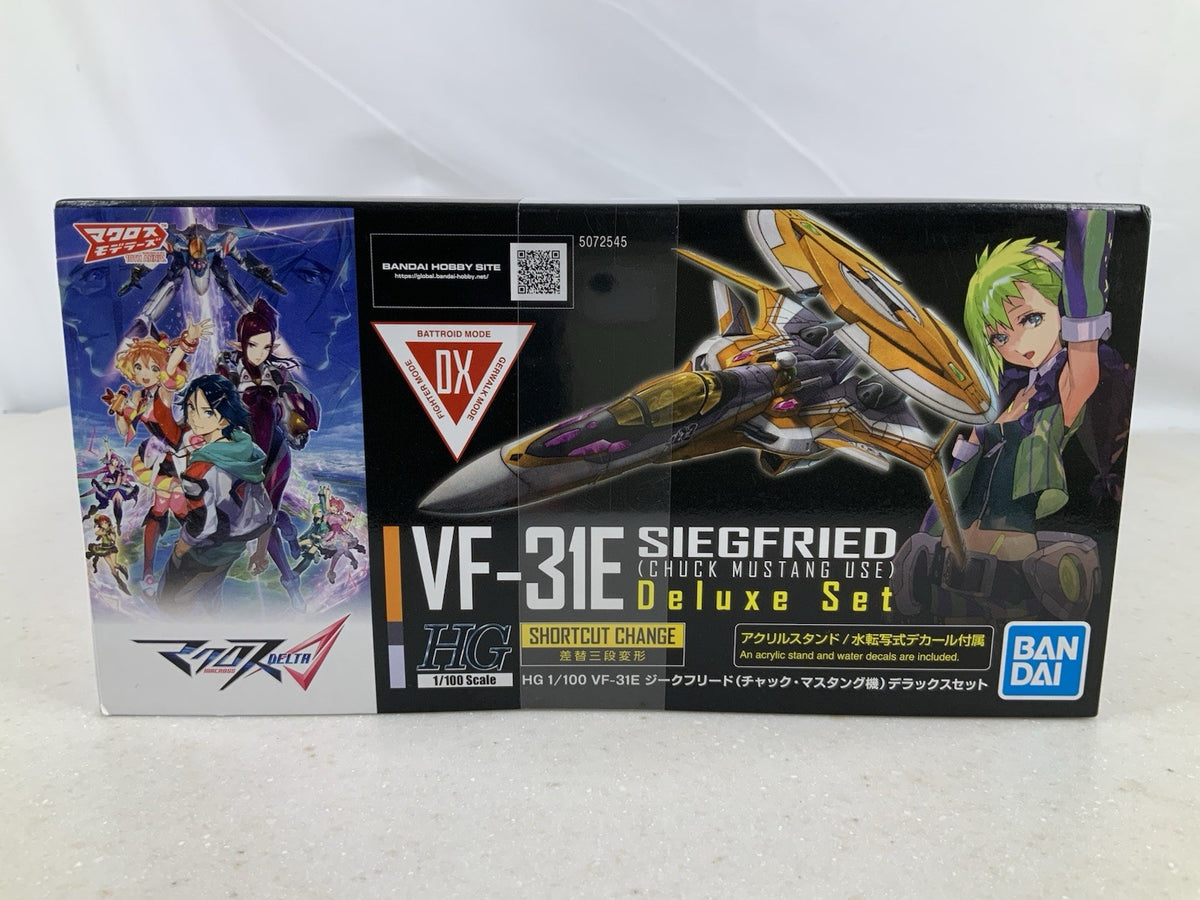 Bandai HG VF 31E Siegfried Chuck Mustang Deluxe 1:100 model kit DISTRESSED BOX5