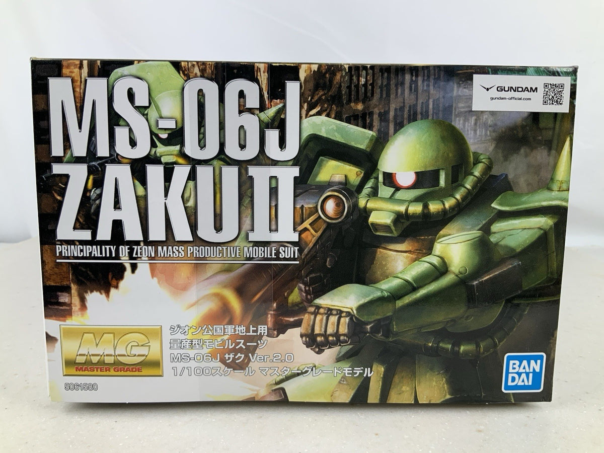 BANDAI MG Zaku II Ver.2.0 MS 06J 1:100 model kit DISTRESSED BOX4