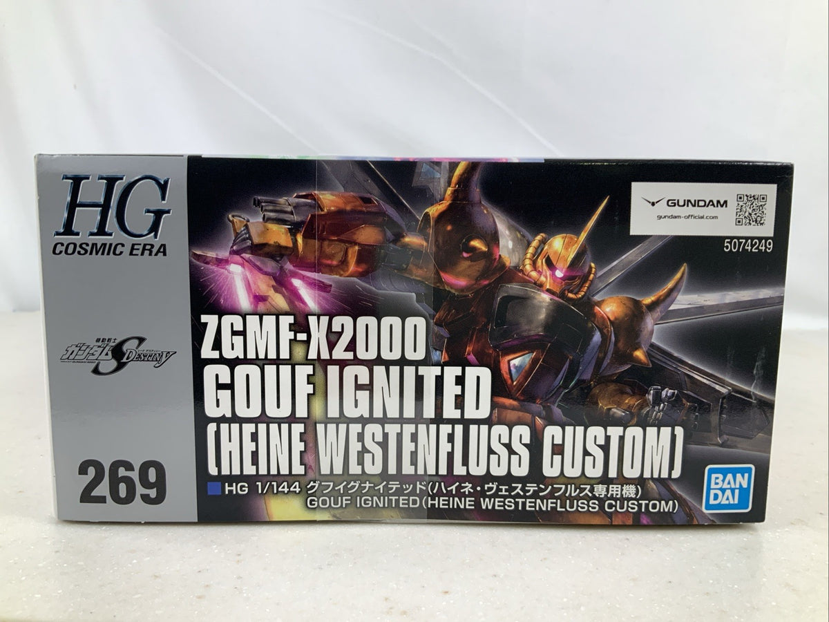 BANDAI HG Gouf Ingnited ZGMF X2000 Heine Westenfluss model kit DISTRESSED BOX4