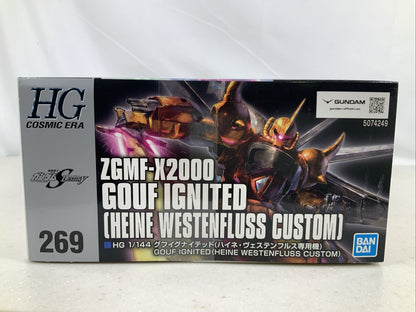 BANDAI HG Gouf Ingnited ZGMF X2000 Heine Westenfluss model kit DISTRESSED BOX4