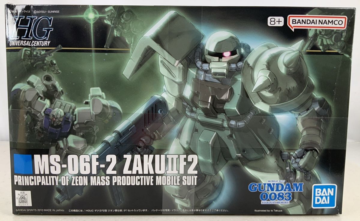 BANDAI HG MS 06F 2 Zaku II F2 Zeon Gundam 0083 105 HGUC model kit DISTRESSED BOX0