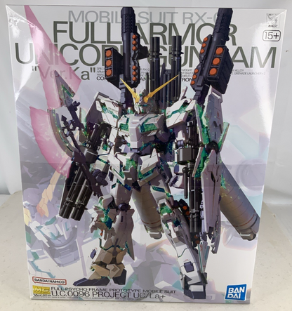 BANDAI MG Full Armor Unicorn Gundam Ver.Ka RX 0 1:100 model kit DISTRESSED BOX0