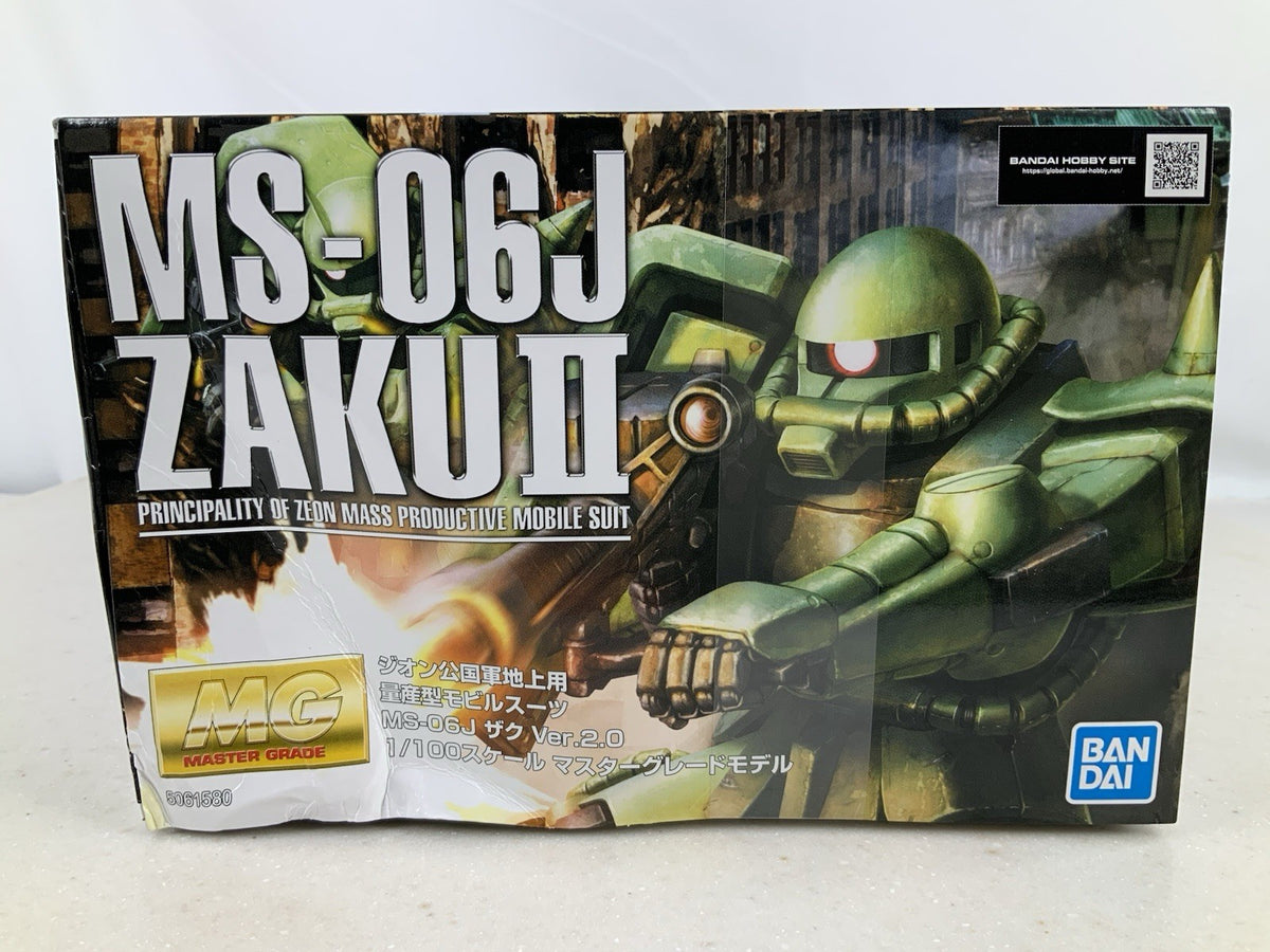 BANDAI MG Zaku II Ver.2.0 MS 06J 1:100 model kit DISTRESSED BOX5
