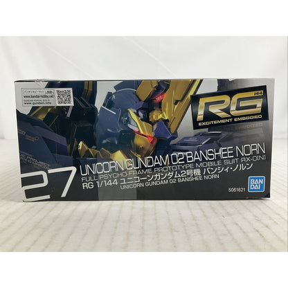 BANDAI RG Unicorn Gundam 02 Banshee Norm 27 RX-0N 1:144 model kit DISTRESSED BOX