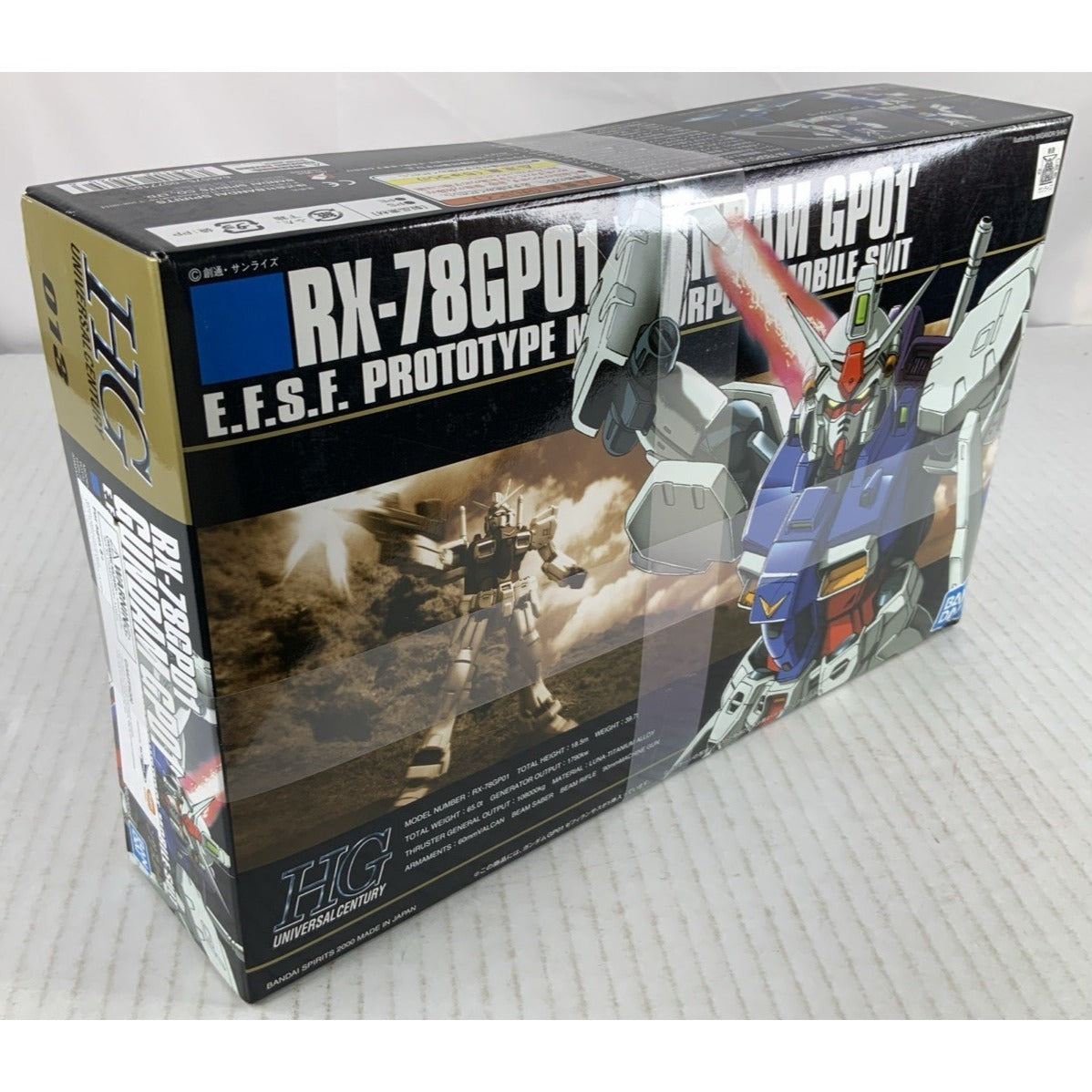 BANDAI HG RX-78GP01 RX-78 GP01 Zephyrantes 013 1:144 model kit DISTRESSED BOX