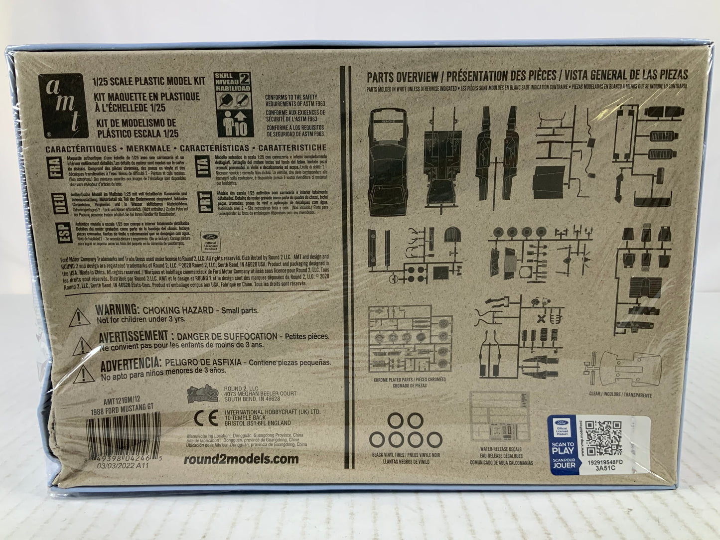 AMT '88 Ford Mustang 1:25 model kit DISTRESSED BOX