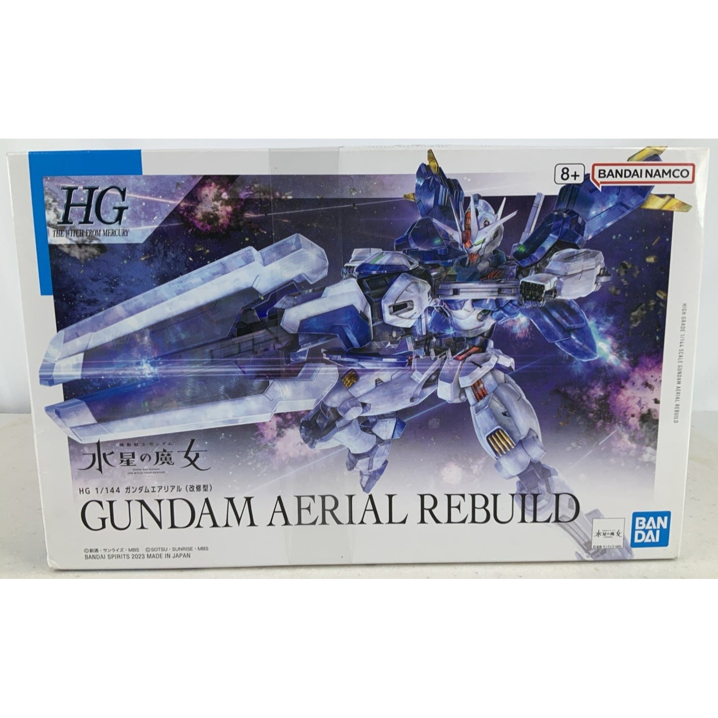 BANDAI HG WfM Gundam Aerial Rebuild 19 1:144 model kit DISTRESSED BOX