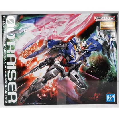 BANDAI MG 00 Raiser Gundam GN0000+GNR010 1:100 model kit DISTRESSED BOX