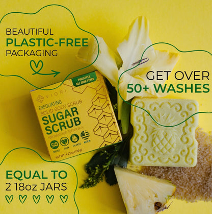 Viori Pineapple Exfoliating Sugar Scrub Bar limited edition