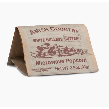 Amish Country Popcorn 3pk Microwave Buttery White Hulless Popcorn Boxed