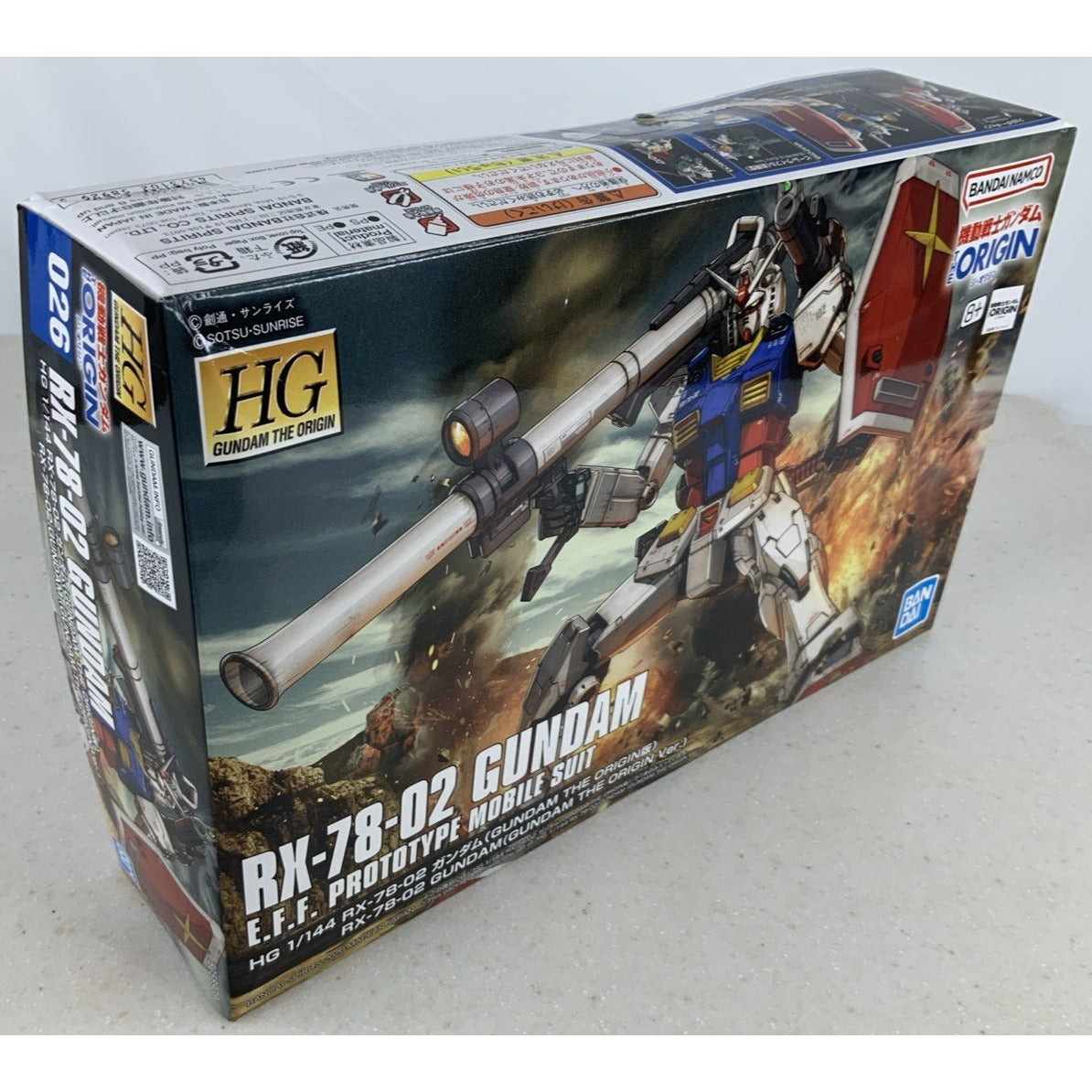 BANDAI HG RX-78-02 Gundam The Origin 1:144 model kit DISTRESSED BOX