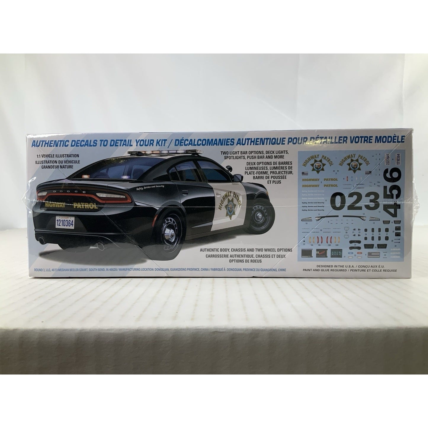 AMT 2021 Dodge Charger Police Pursuit 21 1:25 car model kit DISTRESSED BOX