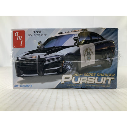 AMT 2021 Dodge Charger Police Pursuit 21 1:25 car model kit DISTRESSED BOX