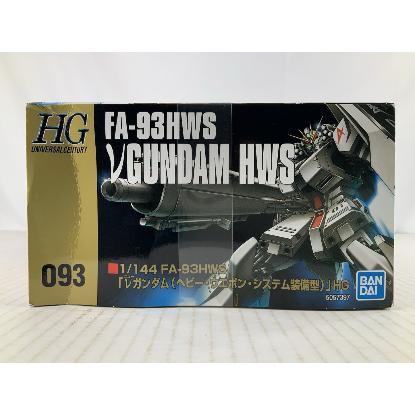 BANDAI HG Nu V Gundam HWS FA-93HWS 093 1:144 model kit DISTRESSED BOX