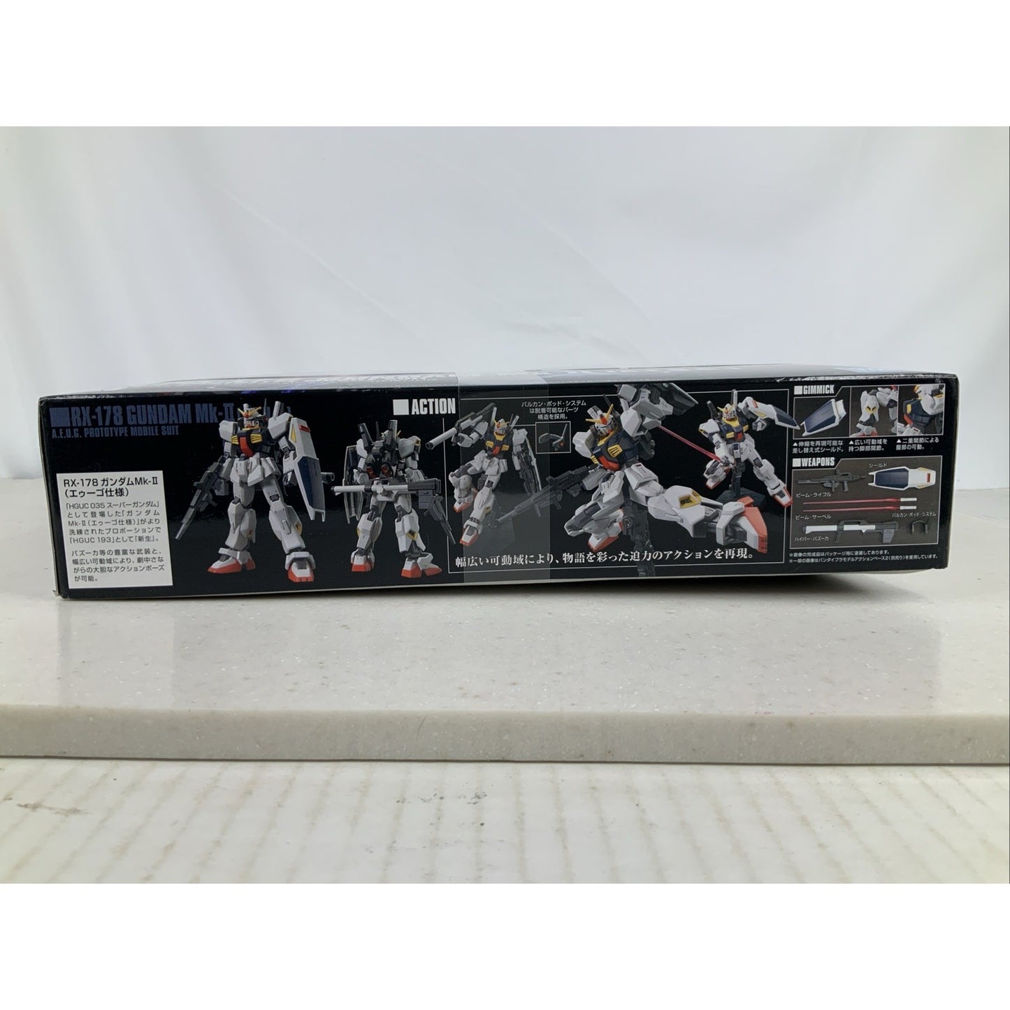 BANDAI HG RX-178 Gundam Mk-II AEUG Z HGUC 193 1:144 model kit DISTRESSED BOX