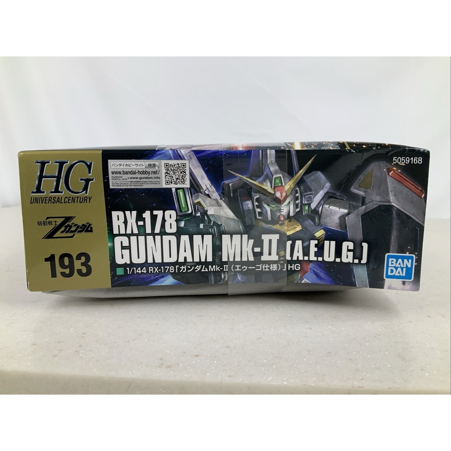 BANDAI HG RX-178 Gundam Mk-II AEUG Z HGUC 193 1:144 model kit DISTRESSED BOX