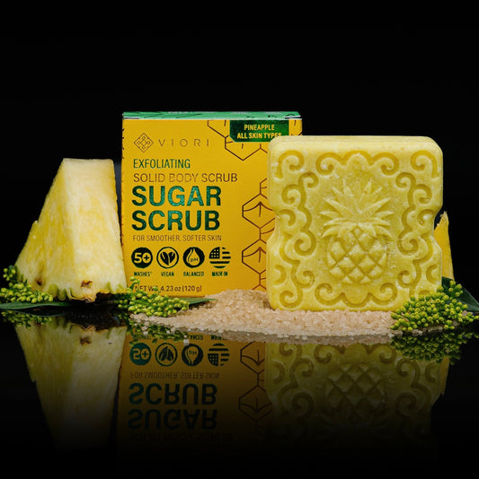 Viori Pineapple Exfoliating Sugar Scrub Bar limited edition