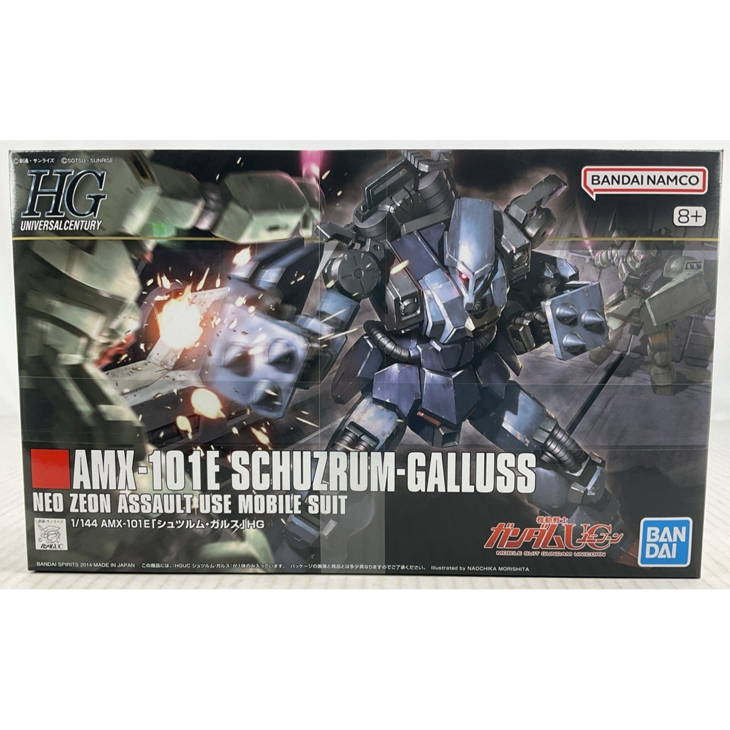 BANDAI HG AMX-101E Schuzrum Galluss 1:144 HGUC model kit DISTRESSED BOX