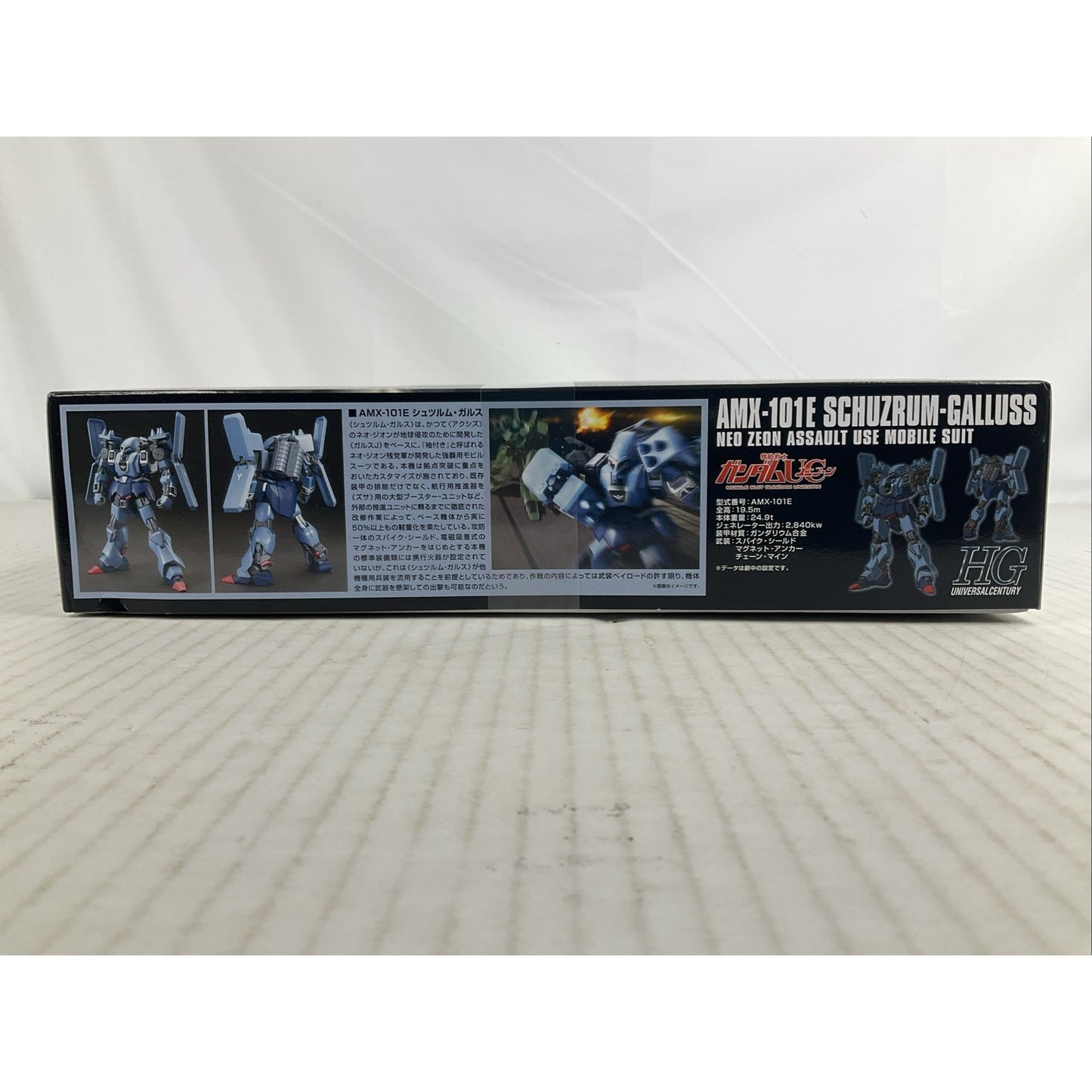BANDAI HG AMX-101E Schuzrum Galluss 1:144 HGUC model kit DISTRESSED BOX