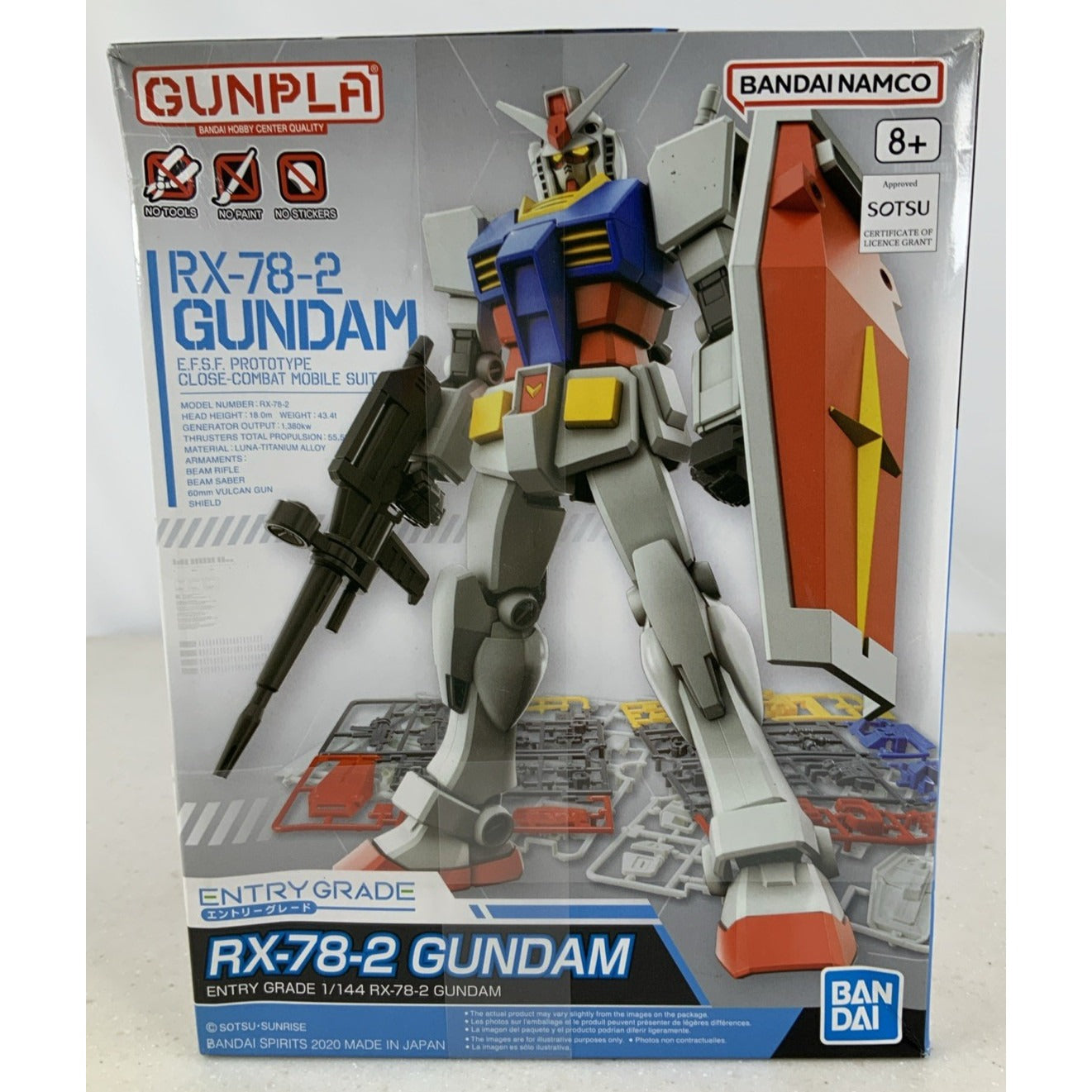 BANDAI RX-78-2 Gundam Entry Grade Gunpla 1:144 model kit DISTRESSED BOX