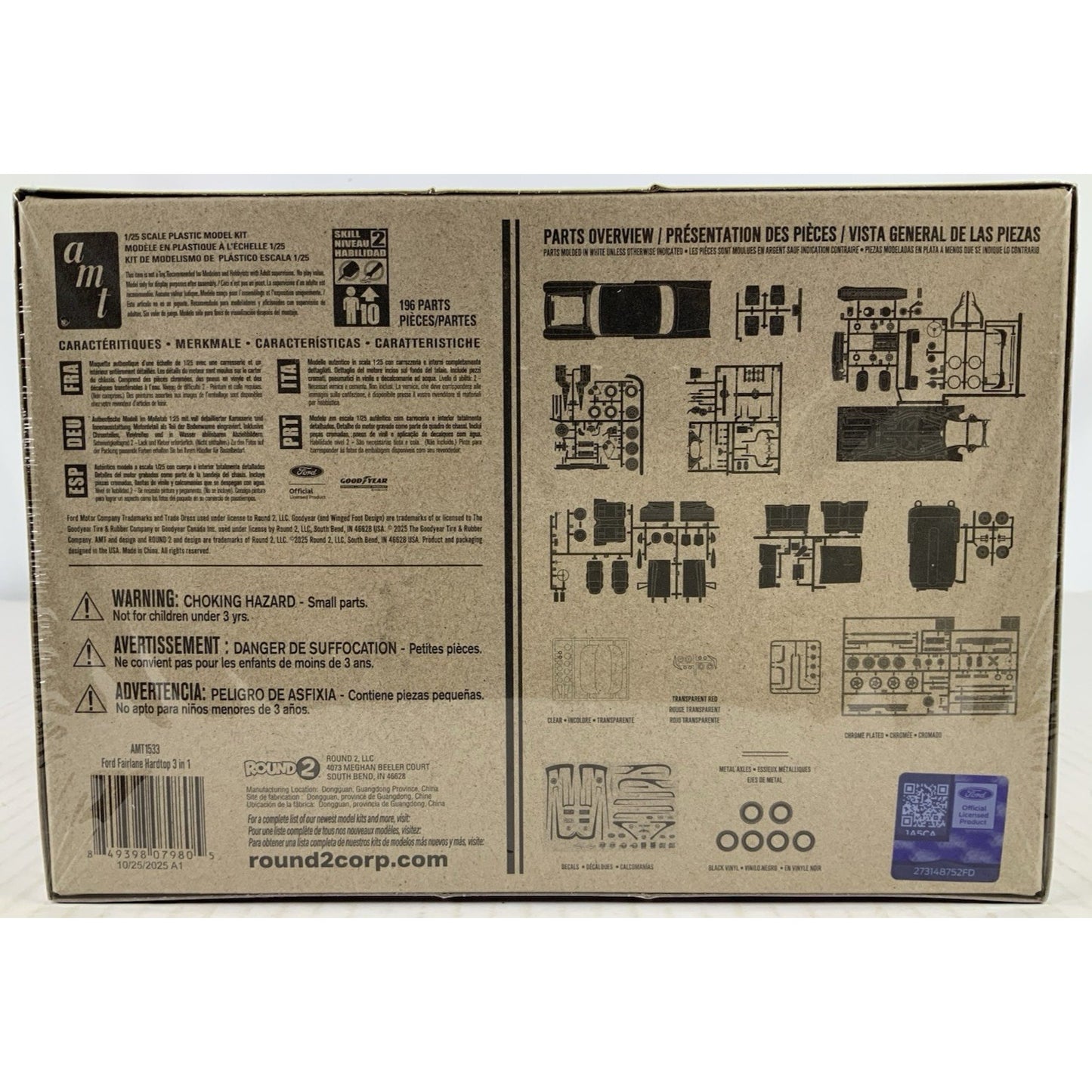 AMT 57 Ford Fairlane Hardtop 3n1 1957 1:25 model kit