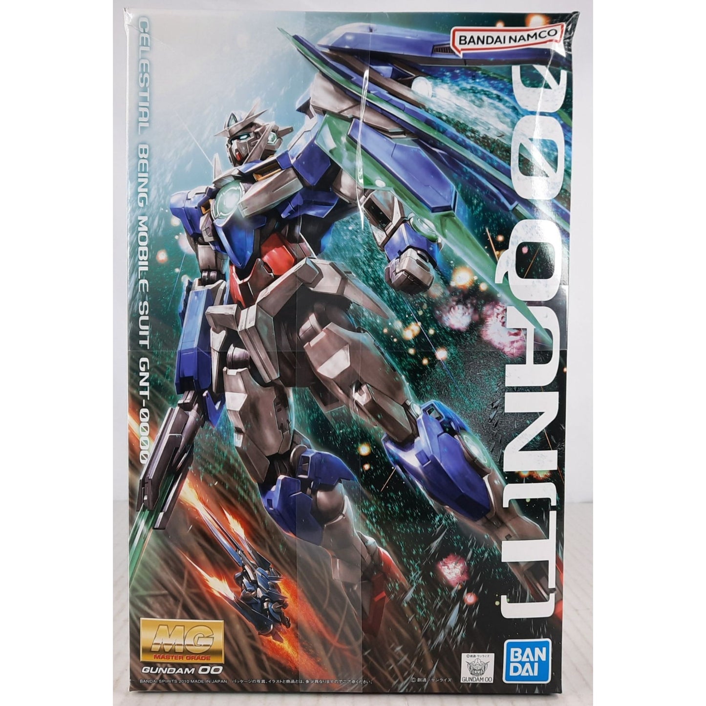 BANDAI MG 00 Qan[T] Gundam GNT-0000 celestial 1:100 model kit DISTRESSED BOX