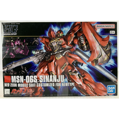 BANDAI HG MSN-06S Sinanju Gundam newtype HGUC 116 1:144 model kit DISTRESSED BOX