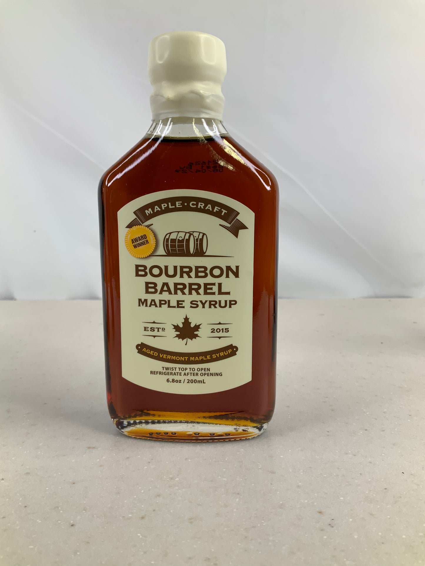 Bourbon Vermont Maple Craft Syrup 6.8 oz Gourmet Craftmade USDA Organic