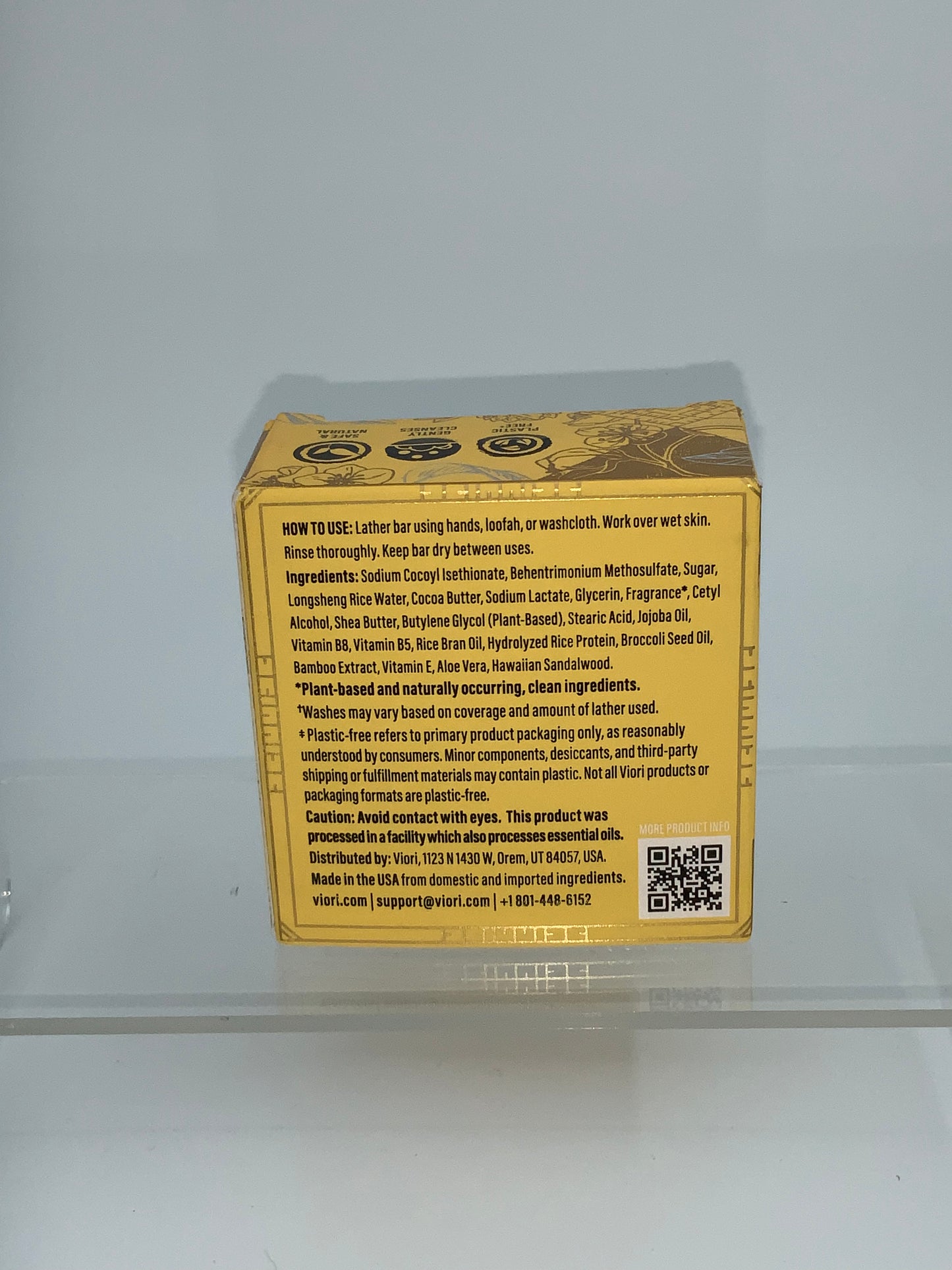 Viori Pikake Jasmine Exfoliating Sugar Scrub Bar limited edition