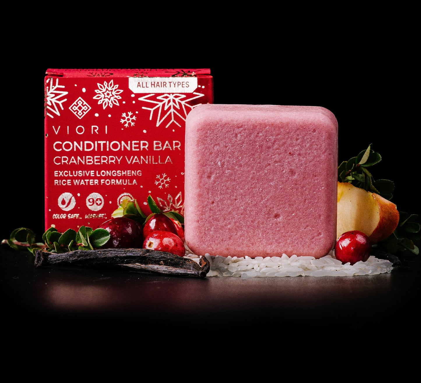 Viori Cranberry Vanilla Shampoo & Conditioner Bar Set limited edition