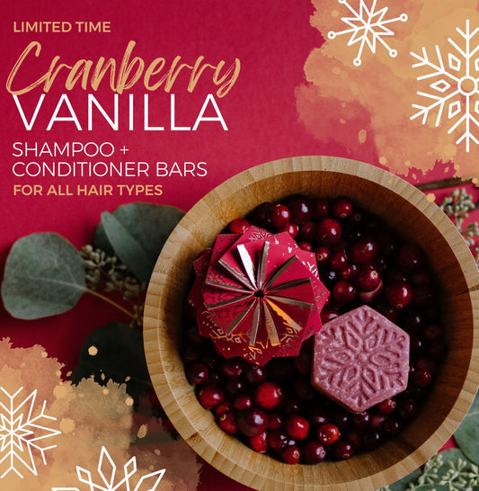 Viori Cranberry Vanilla Shampoo & Conditioner Bar Set limited edition