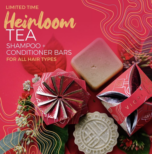 Viori Heirloom Tea Shampoo & Conditioner Bar Set limited edition