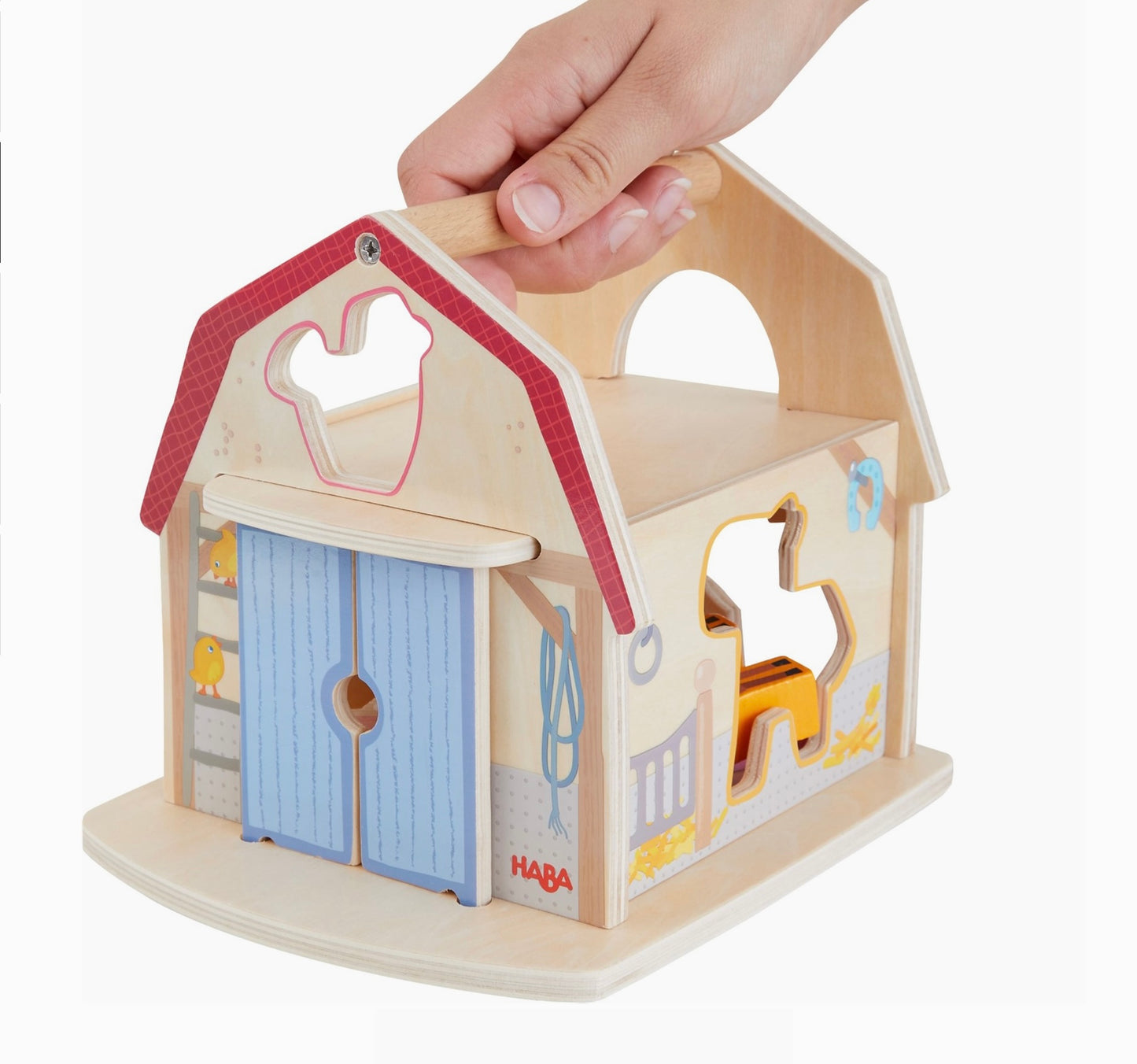 Haba Farm Sorting Box - Wooden Shape Sorter & Learning Toy