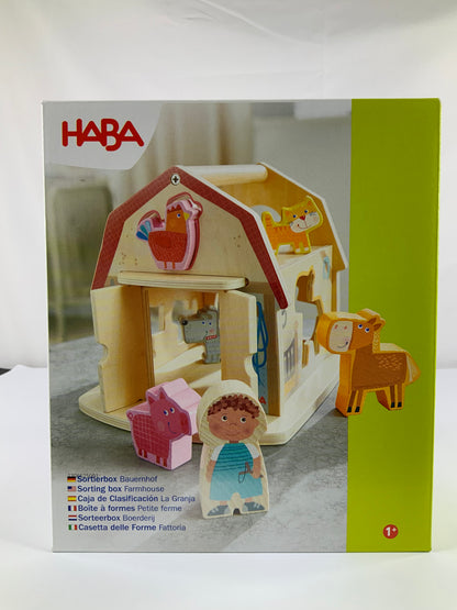 Haba Farm Sorting Box - Wooden Shape Sorter & Learning Toy