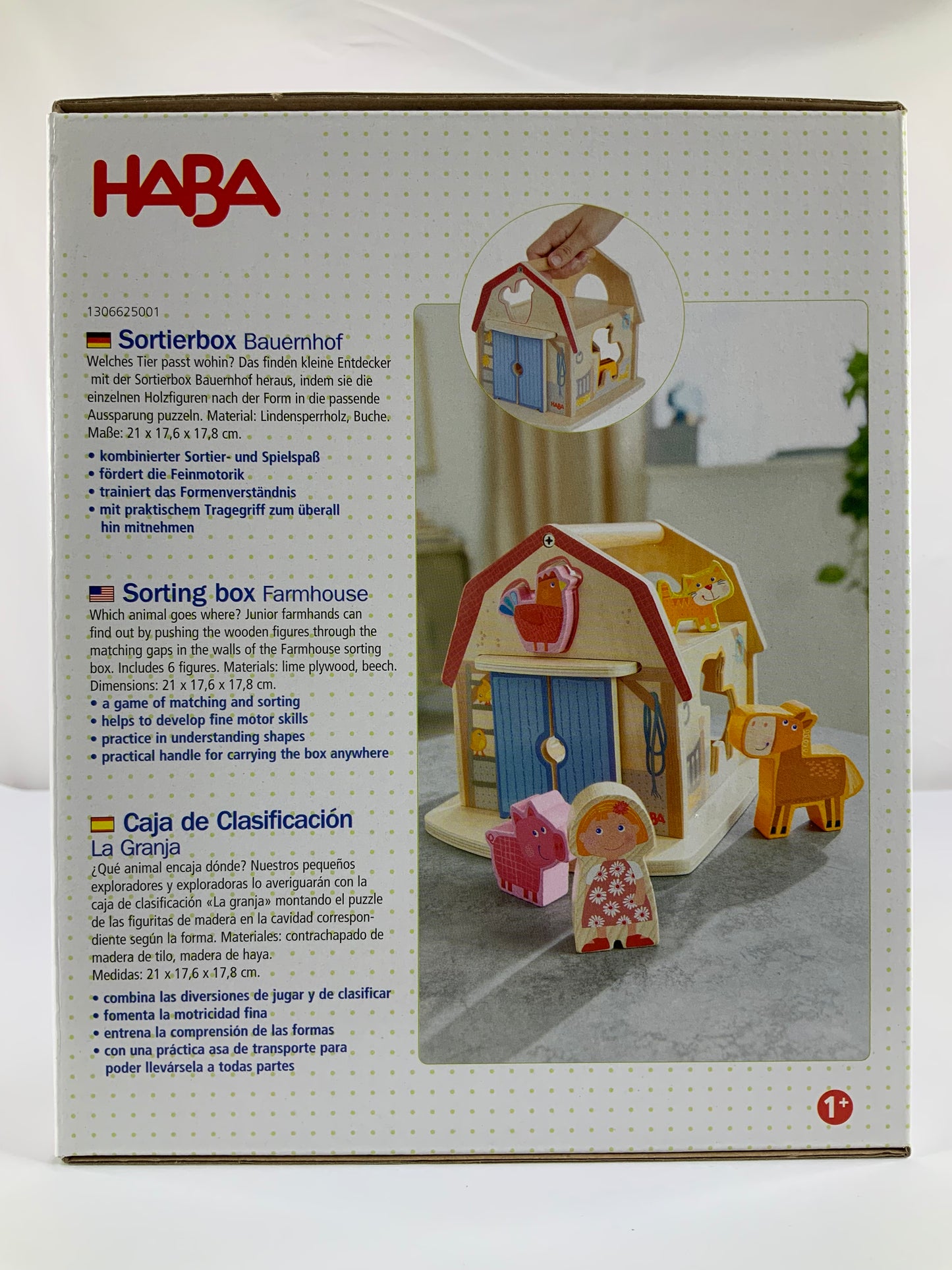 Haba Farm Sorting Box - Wooden Shape Sorter & Learning Toy