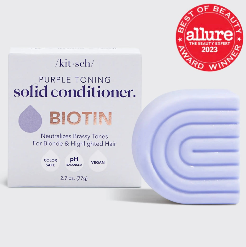 Kitsch Biotin Purple Solid Shampoo & Conditioner Set