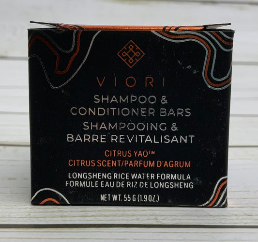 Viori Citrus Yao Solid Shampoo & Conditioner Bar Travel Size Sample Set